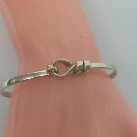 Tiffany & Co. Jewelry - 🚫SOLD🚫Tiffany Silver w/ Gold Hook & Eye Bracelet